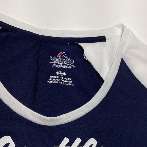 Seattle Seahawks Women's T-Shirt M Majestic Brand Blue and White NWT - Picture 5 of 11